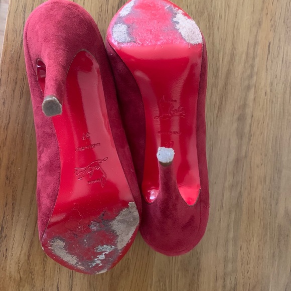Christian Louboutin Moira Rosso suede pumps 120 - Picture 8 of 8